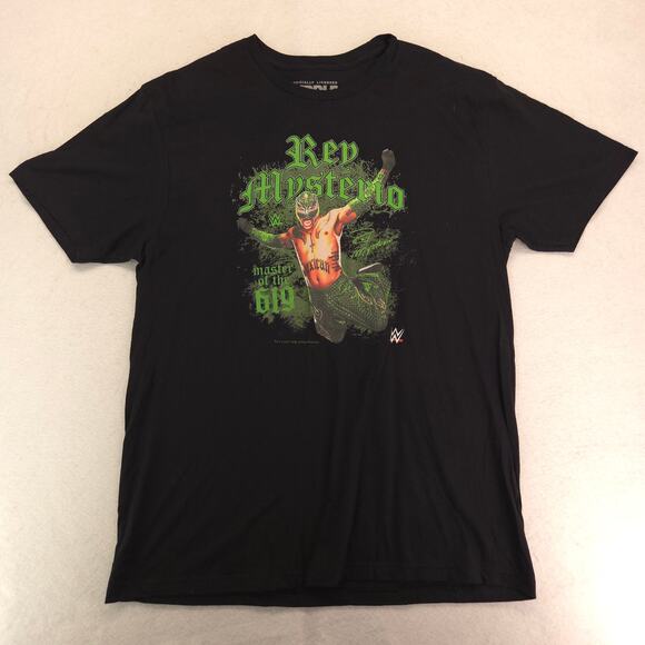 WWE Ray Mysterio Ripple Junction Graphic Short Sleeve T Shirt Mens Size L Black - Picture 2 of 9